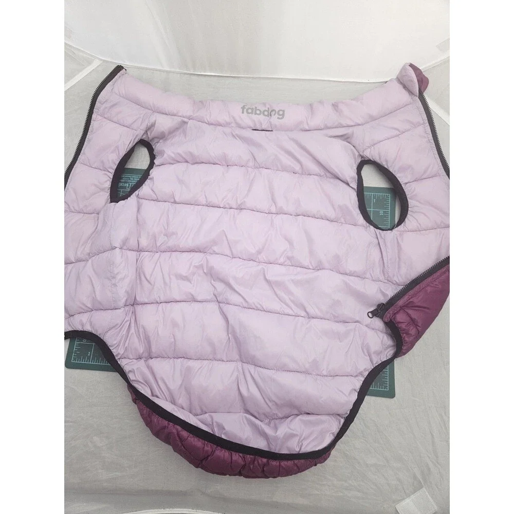 Fab Dog Reversible Puffer Jacket Purple Size M/L
